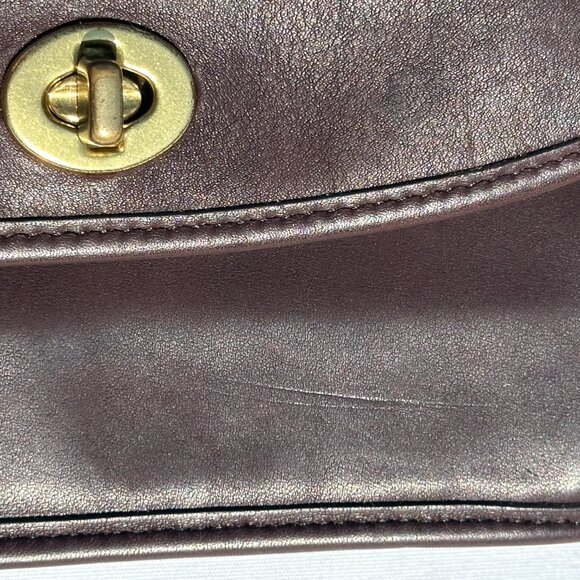 Coach Vintage Leather Turn Lock Case Wallet Mahogany Brass 7171 - Picture 11 of 15